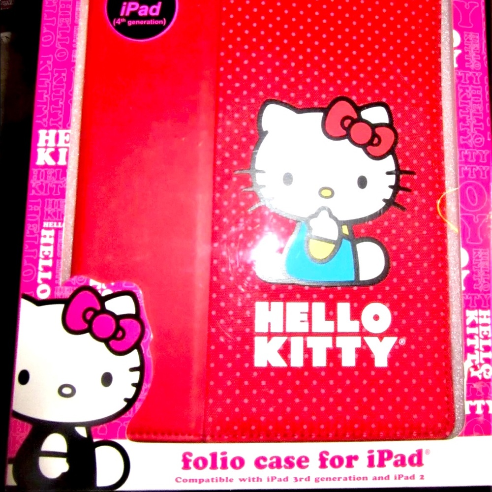 Adorable Hello Kitty iPad cover kick stand protect
